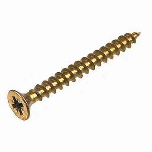 3.0x12 Reisser R2 Countersunk Pozi Yellow Woodscrews - CE Approved - Craft Pack